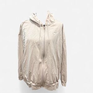 Nike Women’s Light Beige Zip-Up Hoodie Jacket